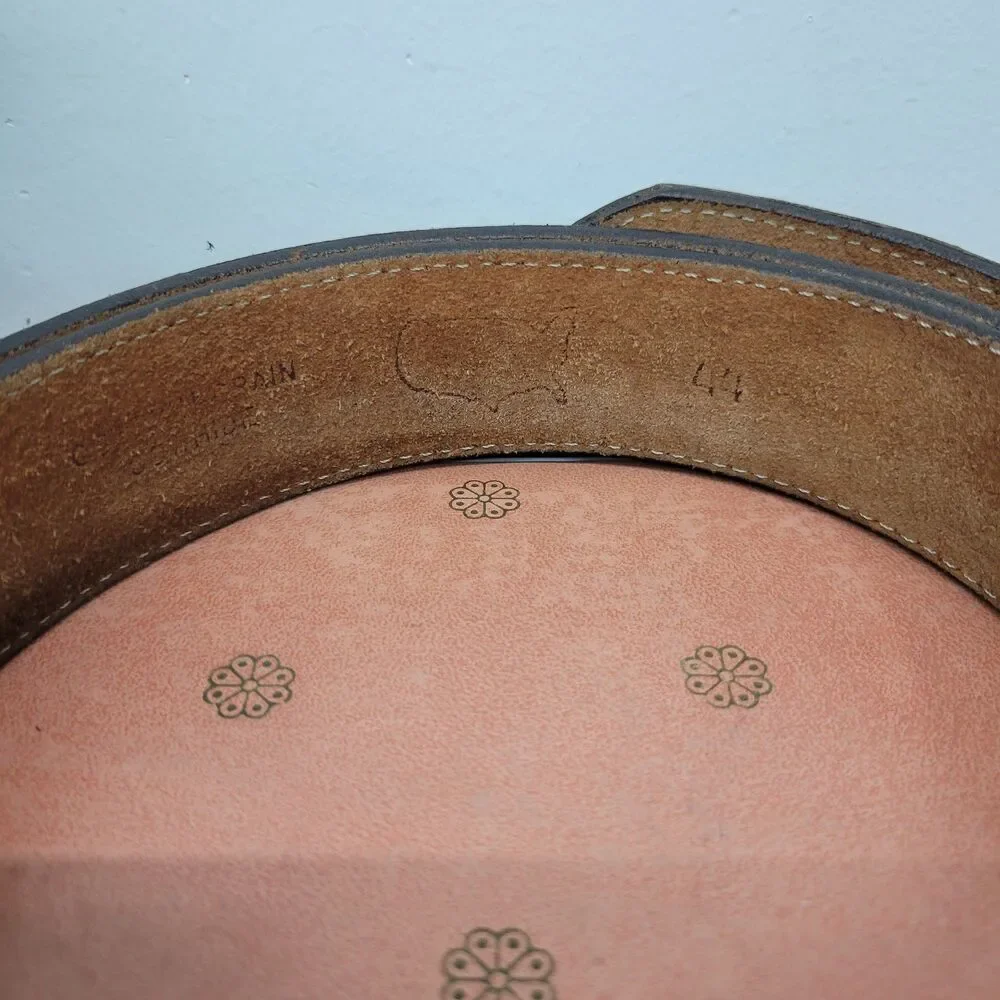 Vintage Ostrich Style Leather Belt